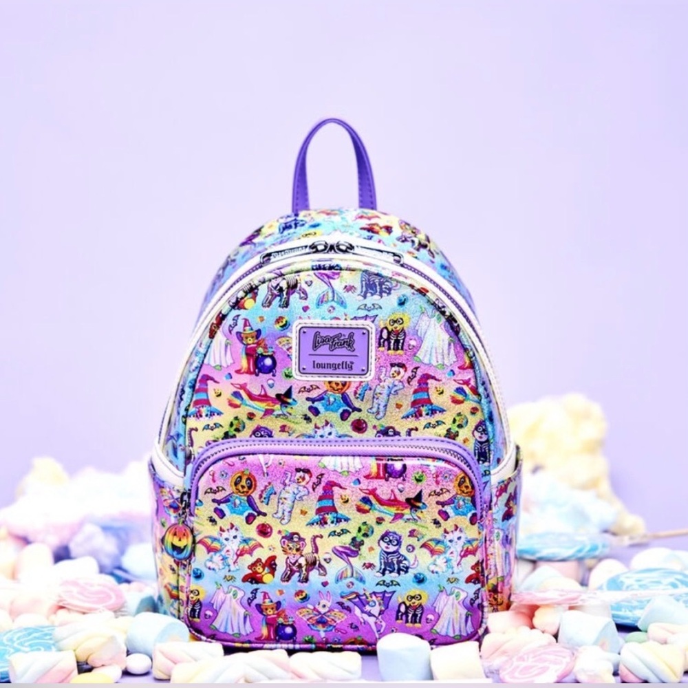 LAST SALE! Lisa Frank X Loungefly Halloween Holo Backpack! Glitter&Glows In Dark